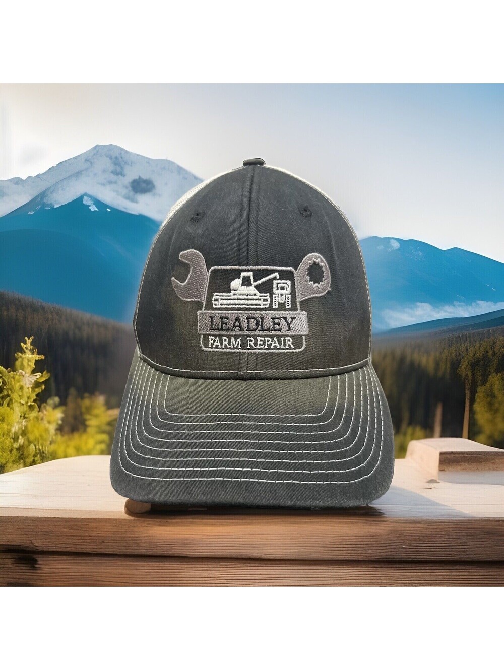 Farm Repair Leadley Heavy Diesel Mechanic Combine Mesh SnapBack Baseball Cap